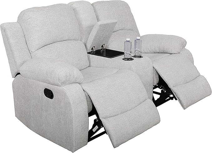 AYCP Microfiber Living Room Furniture Set Reclining Sofa Set Loveseat Furniture Sets in Living Room Sofa Recliners (Loveseat, Grey)