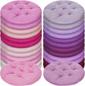 Tinideya 24 Pcs Round Floor Cushions Floor Pillows Meditation Seat Pillows Flexible Seating for Adults Kids, Chair Cushions for Classroom, Nursery, Living Room, Yoga(Medium 15.7 Inch,Pink-Purple)