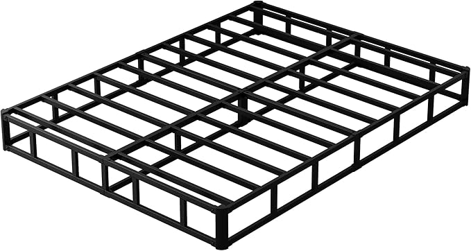 Upcanso 7 Inch King Box Spring Bed Base, Low Profile Metal Box Spring King with Fabric Cover, 3000 Lbs Max Weight Capacity Mattress Foundation, Noise-Free, Easy Assembly
