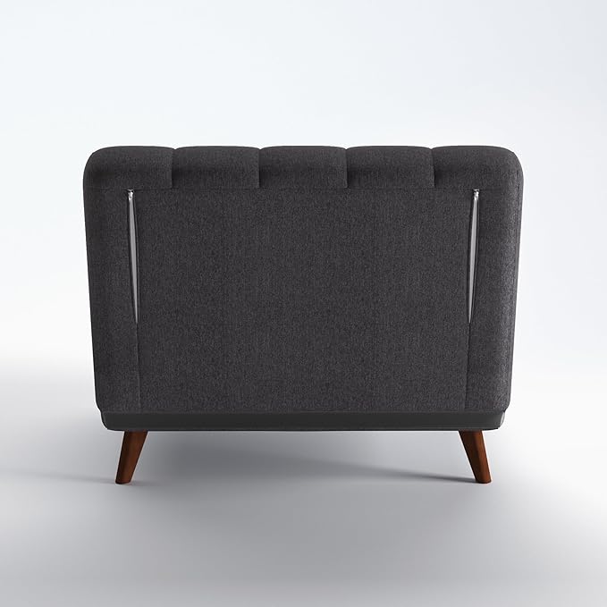 Artdeco Home 40" W Convertible Futon Chair with Matching Pillow(s) for Small Space Living Room and Apartment (03 Charcoal)