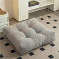 Stylish Ottoman Pouf, Cushioned Foot Stool, Comfortable Floor Seat Cushion, Meditation Cushion, Sofa Cushion for Living Room and Bedroom(Gray,17.7 * 17.7 * 4.7in)