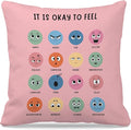 Nogrit Counseling Office Must Haves Throw Pillow Cover, Calming Corner, Mental Health Pillowcase Decor for Home Kids,Mental Health Counselor Gifts, Calming Corner Pillow Covers 18x18 Pink