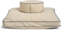 Meditation Cushion Set by renoo - Durable Comfortable Organic Cotton, Linen, Hemp - Modern Zafu Zabuton - Buckwheat Kapok Filled Floor Pillow Yoga Bolster in 15 Colors Washable Cover