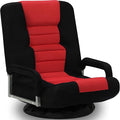 ACIPENSER Swivel Gaming Chair Multipurpose Floor Gaming Chair for Playing Video Games, TV, Reading w/Armrest Lumbar Support & 6 Adjustable Postion Backrest for Adults & Kids,Red