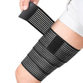 Zuscot 1 Pcs Hamstring & Thigh Compression Wrap, Adjustable Thigh Compression Brace, Quad Support for Men and Women, Versatile Compression Bandage for Knee, Calf, Arm