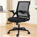 Msdizuo Ergonomic Office Chair, High Back Desk Chair with Adjustable Height, Swivel Chair with Flip-Up Arms and Lumbar Support, Breathable Mesh Computer Chair for Home/Study/Working/Relaxing, (Black)