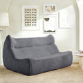 Big Bean Bag Chairs, Lazy Floor Sofa, Fireside Chair for Living Room, Bedroom, Office (Grey, Loveseat)