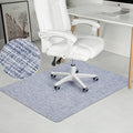 Chair Mat for Hardwood & Tile Floor, 36" x 48" Heavy Duty Office Chair Mat for Rolling Chairs, Anti Slip, Non-Curve, Floor Protector for Home Office, Blue White