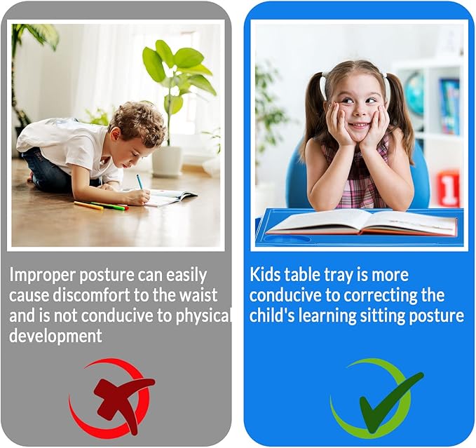 Kisston 12 Pcs Kids Lap Desk Bulk Tray Lap Table Bed Table Plastic Desk with Extra Storage Space Activities Children Portable for Kids Students Work Study School Classroom(Colorful)