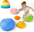 Oranmew Stepping Stones for Kids – Toddler Stepping Stones for Balance and Sensory Play, Non-Slip Indoor and Outdoor Balance Toys for Boys and Girls Age 3+, Stackable 5 Pcs Set