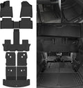 Floor Mats Fit for 2024 2025 2026 Hyundai Santa Fe 6 Seater Floor Mats & Trunk Mat & 2nd & 3rd Backrest Mats for Hyundai Santa Fe Accessories All Season Guard Odorless Anti-Slip Floor Liner