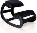 Ecordesk Ergonomic Kneeling Chair, Adjustable Seat - Office Chair for Desk, Posture Corrector, Premium Comfort Cushion, Wooden Rocking Knee Chair (Black Frame)