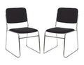 OEF Furnishings Padded Signature Stack Chair, Black