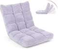 Moccha 14-Position Floor Sofa, Folding Sofa Chair with Back Support, Memory Foam Floor Gaming Chairs for Adults, Adjustable Padded Couch Recliner, Chaise Lounge for Reading, Meditating (Light Purple)