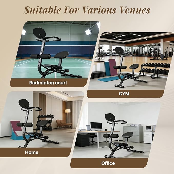 Ocdin Full Body Stretching Bench, Seated Posture Back Traction Device for Lower Back Pain Relief, Spinal Traction, Sitting Stretching Tool for Home Gym and Office