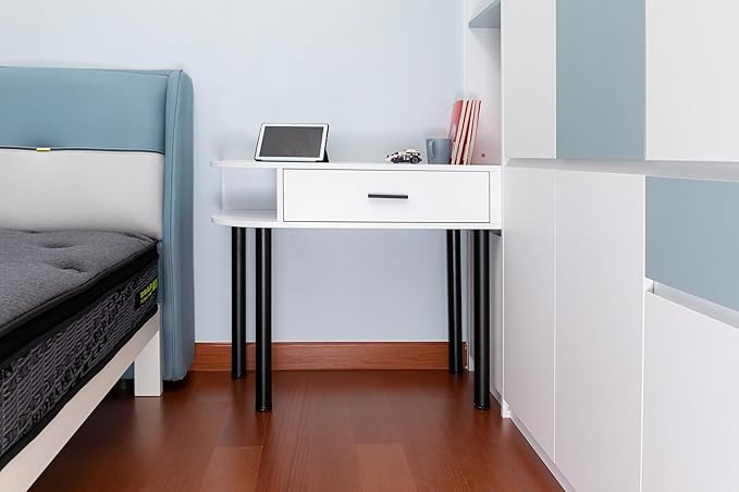 WUHUANGKAKA 28 Inch Table Legs,Adjustable Metal Desk Legs,Suitable for DIY Furniture Legs,Computer Desk,Dining Table,Workbenches,Coffee Table,Set of 4 (Black).