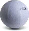 Sitting Ball Chair for Office and Home, Pilates Exercise Yoga Ball with Cover for Balance, Stability and Fitness, Ergonomic Posture Exercise Ball Seat with Handle and Pump