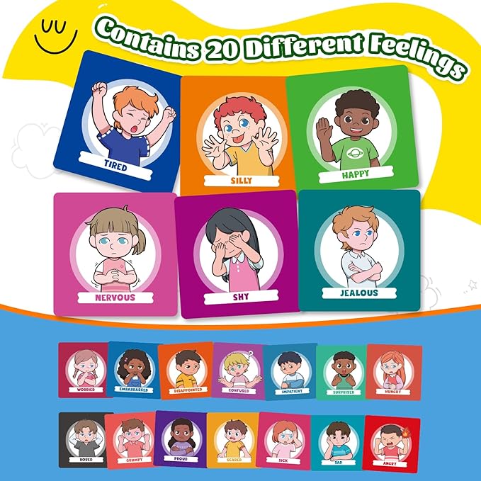 Torlam Feelings Wheel Emotions Book,Calming Down Corner Items Feelings Chart for Kids,Social Emotional Regulation Tools,Emotion Wheel Flip Book,Autism Must-Have ADHD Tools for Kids Classroom Preschool