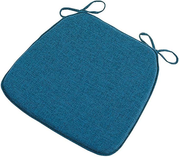 Chair Pads with Ties 18x17, Memory Foam Kitchen Chair Cushions with Ties 18 Inch, Non Slip Chair Pads for Dining Chairs Set of 2 4 6, Seat Cushions Covers Washable and Removable with Zipper,C,1