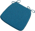 Chair Pads with Ties 18x17, Memory Foam Kitchen Chair Cushions with Ties 18 Inch, Non Slip Chair Pads for Dining Chairs Set of 2 4 6, Seat Cushions Covers Washable and Removable with Zipper,C,6