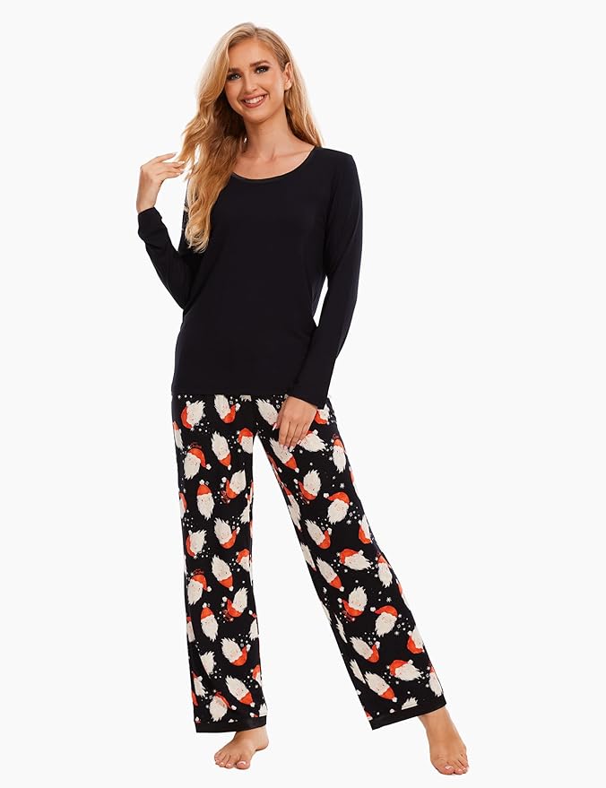 GYS Viscose from Bamboo Women's Pajama Sets Super Soft Long Sleeve Sleepwear Comfy Winter Pjs Sets S-4X