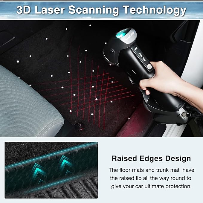 Mixsuper Floor Mats & Cargo Liner for Kia Telluride 2020-2025 7&8 Seats,All Weather TPE Floor Liner Trunk Cargo mat with Backrest Protectors,Full Set Car Mats for Telluride Accessories,Black