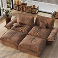 POVISON Oversized Modular Sectional Sailboat Sofa for Living Room with Adjustable Backrest Modern Sectional Couches Loveseat Large Deep Sofa 2 Seats with 2 Ottomans Comfy Cloud Couch for House Office