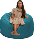 Ultimate Sack 4ft Bean Bag Chair, Oversize Bean Bag Chair for Adults, Comfy Chair Bean Bag Couch Lounge Sofa Loveseat Furniture | Teal Suede