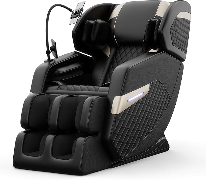 2026 Massage Chair for Full Body 4D Zero Gravity, with Heat Therapy, SL-Track Shiatsu Foot Rollers, Yoga Stretch, Heating Function, for Home Office Use,Black (Model 2)