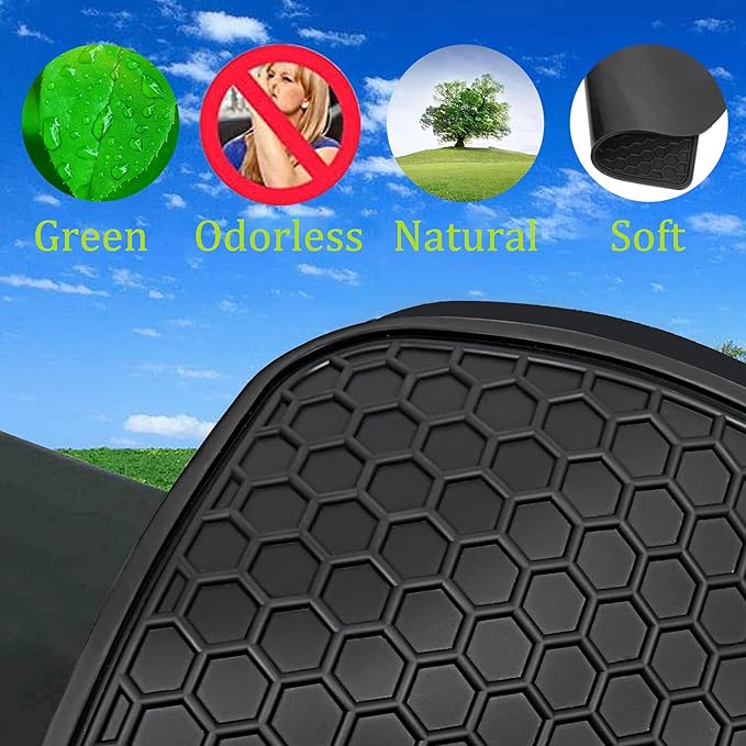Car Floor Mats Custom Fit for Volkswagen VW Passat 2012-2024 Black Rubber Auto Liner Mats All Weather Protection Heavy Duty Odorless