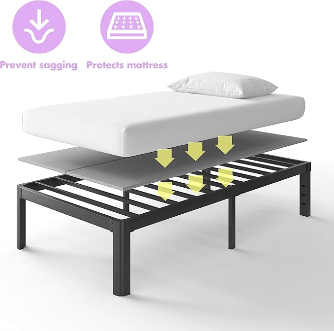 VTWAZAST Bunkie Board Twin Size, Bed Support Under Mattress, Low Profile Bed Board, Light and Thin, Breathable, Noise Minimizing, Moisture Resistant Bunkie Boards