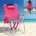 VINGLI Aluminum 17" Backpack Beach Chair – Tall Beach Chairs for Adults, Portable with Adjustable Straps, 3-Position Reclining, Cup Holder, High Lightweight Beach Chairs for Beach
