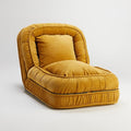 LouannTatami Foldable Lazy Sofa Bed Floor Chair - Adjustable Human Dog Bed for Adults Kids Floor Seats - Cozy Small Couch for Home Living Room (Yellow)
