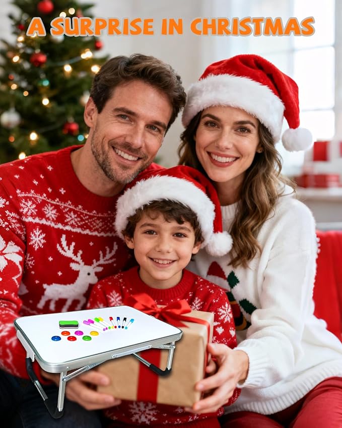 Lap Desk Kids, Dry Erase Board for Kids, Portable Art Table with Magnets and Marks for Drawing, Learning & Play, Gift for Toddlers