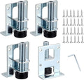 OwnMy 4 Packs Heavy Duty Adjustable Furniture Leveling Feets L Shaped Furniture Leveler Legs, Furniture Mounting Brackets Metal Leveling Load Table Leg for Workbench Cabinet Wardrobe, 2.2" H