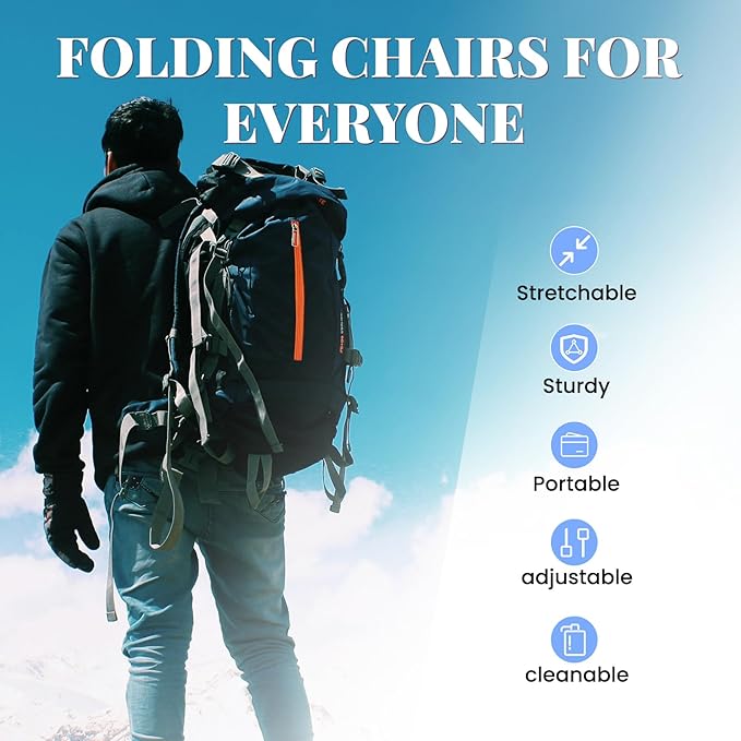 FXKS 2 Pack Upgraded Collapsible Stools Folding Stool with Cushion,Retractable Folding Stool Max Load Capacity 400lbs, Portable Telescoping Stools for Camping Hiking Outdoor BBQ Fishing-Dark Blue