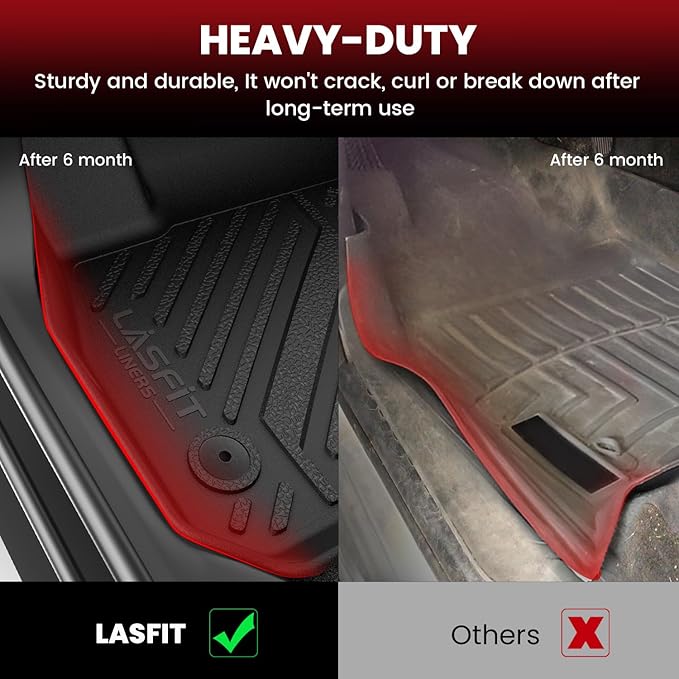 LASFIT Floor Mats & Cargo Mat for Nissan Sentra 2022-2025, Custom Fit TPE All Weather Easy Clean Durable No-Curling Floor Liners for Sentra 2025 2024 2023 2022 Car Mats & Trunk Mat, Black
