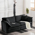 SoarFlash Chenille Sectional Sofa, Comfy Modular Loveseat Sofa, Modern 2-Seat Couch Deep Seat Sofa Set for Living Room,Grey