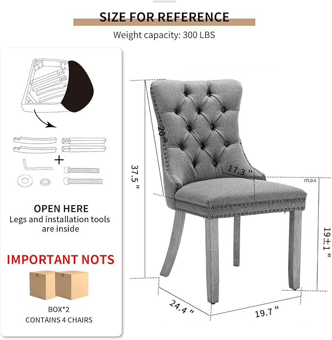 YeahFurn Green Mid Century Modern Dining Chairs Set of 4, Velvet Upholstered Kitchen & Dining Room Chairs with Nailhead Trim & Solid Wood Legs, Elegant Sillas De Comedor (Green, 4 Pcs)