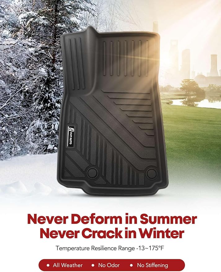 YHTAUTO Floor Mats & Cargo Mat Compatible with Jeep Grand Cherokee WL 2022-2025 5 Seats Non L or WK, TPE All Weather Car Mats Waterproof Anti-Slip Odorless Floor Liner Trunk Mat