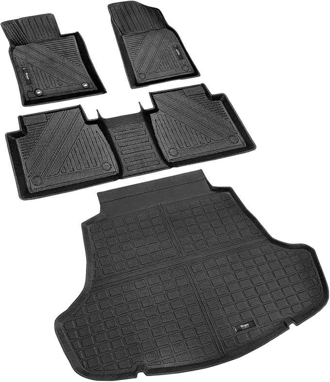 Compatible for 2018-2023 Toyota Camry Floor Mats & Cargo Liner All Weather TPE Mats for 2018-2023 Toyota Camry Accessories (Only Fit FWD & Gasoline)