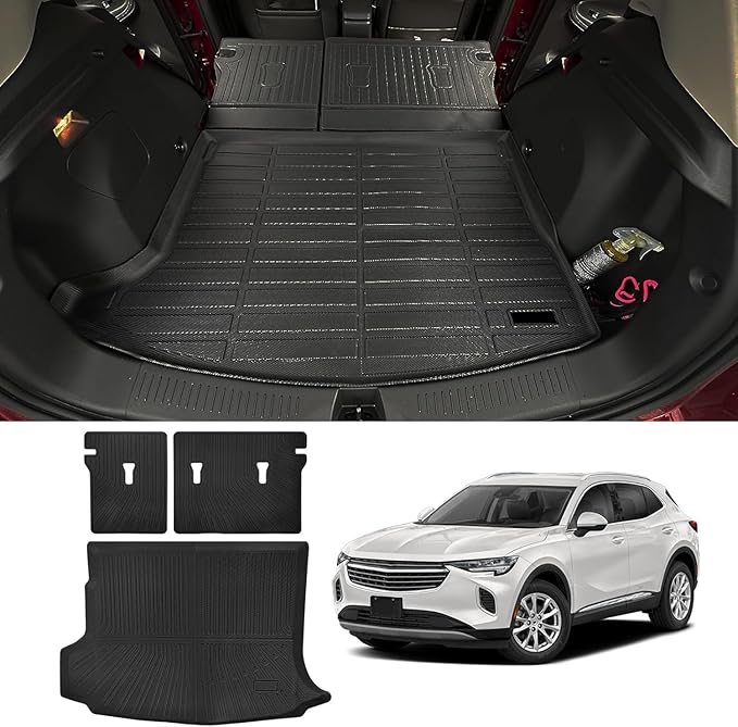 Naibeve Floor Mats for 2024 2025 2026 Chevy Chevrolet Equinox EV Trunk Mat Cargo Mat Backrest Mats Cover Protector All Weather for Chevrolet Equinox EV Interior Accessories