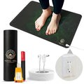 Terra Sol Luxury Grounding Mat for Feet, 24x16in Earthing Mat Grounding Pad for Pain Relief, Inflammation, Better Sleep - Includes 15 ft Cord, Conductivity Tester, Socket Tester for Safe Use