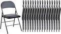 Sweetcrispy Folding Chair 16 Pack, Leather Padded Folding Chairs, Sturdy Metal Foldable Chairs, Easy to Use and Store, Outdoor and Indoor, for Home, Office, Party, Comfy