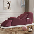 Yoga Chair, Lounge Chair for Yoga with Side Pocket&Lumbar Pillow&Ottoman, for Stretching, Relaxation(Red)
