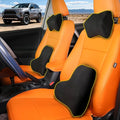 AAGJJ Car Neck & Lumbar Support Pillow Set for Toyota RAV4, Soft Memory Foam Headrest & Back Cushion, Ergonomic Comfortable Seat Support for Daily Driving and Long Trips Car Interior Accessories