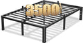 VIPSHOW 16 Inch King Size Bed Frame, 3500Lbs Heavy Duty Metal Platform with Round Corner Legs Mattress Slide Stopper, Steel Slat Support No Box Spring Needed, Noise Free, Non-Slip, Easy Assembly