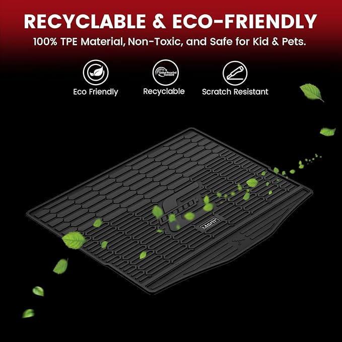 LASFIT Trunk Mat for Ford Mustang Mach-E 2021-2025(Trunk Base Upper Position) TPE All Weather Custom Fit Cargo Liner