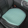 Binsheo Thin Gel Seat Cushion for Car Seat, Office Chair, Wheelchair, Golf Cart - Non-Slip Car Seat Cushions with 0.7 Inch Gel - Sciatica & Coccyx Pain Relief (Leather, Green)
