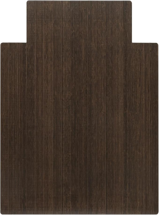 Anji Mountain Office Chairmat Thickest & Sturdy Bamboo Chairmats Highly Premium Quality Anti-Slip Heavy Duty for Multi-Purpose Hardwood Floor Office & Home Floor Protector Office Chair mat-5mm Thick